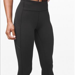 Lulu lemon speed tight with rouche detailing